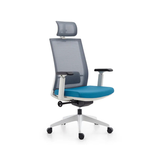 Silla de oficina ergonómica moderna con estructura de metal con patas arqueadas y cuero sintético para reuniones-Muebles - Product Image 6