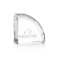 Ensemble d'entretoises à livres en cristal transparent Noble – Accessoires de bureau modernes pour le bureau et la maison, parfaits comme trophées ou supports de livres design
