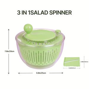 Secador y <span class=keywords><strong>Rallador</strong></span> Multifuncional Grande para Verduras, Frutas y <span class=keywords><strong>Lechuga</strong></span> con Cortador <span class=keywords><strong>de</strong></span> 5 Cuchillas y Centrifugador <span class=keywords><strong>de</strong></span> Ensaladas - Product Image 3