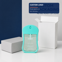 Spray désinfectant pour les mains à l'alcool, marque privée, formule personnalisée, emballage portable, soin hygiénique de voyage, OEM ODM, approvisionnement B2B