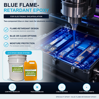 Résine époxy ignifuge bleue, colle AB 3:1, durcissement rapide, résistante à l'humidité, adhésif de scellement dur pour l'électronique
