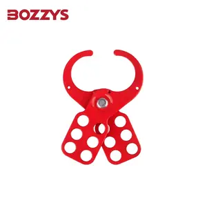 BOZZYS 1 ''Stahl backe 10,5mm Verriegelung sloch durchmesser Arbeits schutz Hasp Lockout-Geräte mit 6 Löchern und Haken