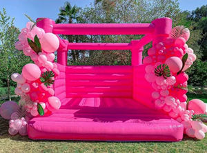 15x15 pieds, maison de rebond blanche, décoration de fleurs, château de mariage, château gonflable pour adultes, maison de rebond blanche, château gonflable - Product Image 2