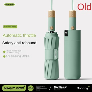 ร่มกันแดดอัตโนมัติขนาดใหญ่ 72 ก้าน แบบสองใช้ พร้อมยางสีดำป้องกันรังสียูวี - Product Image 3