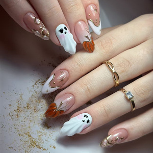 <span class=keywords><strong>Uñas</strong></span> postizas de máquina de estilo dulce y fresco, efecto ojo de gato 3D, sombra de mariposa lunada, frías y transparentes, estilo estrella-luna, semimanual, venta al por mayor a bajo precio - Product Image 2