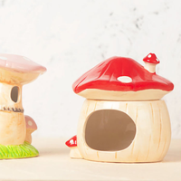 Maison de repos universelle en céramique écologique en forme de champignon pour petits animaux, mobilier pour hamsters, fournitures pour petits animaux