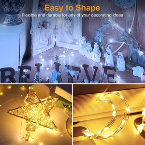 Luces <span class=keywords><strong>de</strong></span> <span class=keywords><strong>hadas</strong></span> a pilas con 3 modos, mini luces centelleantes <span class=keywords><strong>de</strong></span> alambre plateado para tarros Mason, centros <span class=keywords><strong>de</strong></span> mesa <span class=keywords><strong>de</strong></span> boda y Navidad - Product Image 4