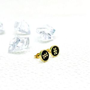 Inoxidable De Joyas Inspired 18k Gold Plated Famous Brand <b>Earrings</b> Stainless Steel Flat Stud Female <b>Earrings</b> <b>for</b> <b>Women</b> - Product Image 1