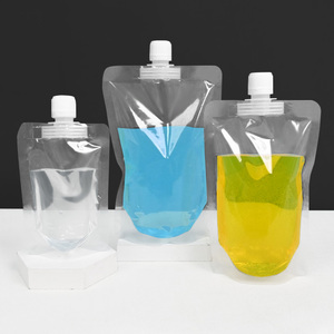 ถุงใส่น้ำแบบตั้งมีพวยสำหรับบรรจุของเหลวทำจากพลาสติกใสเป็นมิตรต่อสิ่งแวดล้อม - Product Image 1