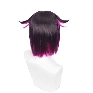 Game Twisted-Wonderland Lilia Vanrouge Cosplay Noir Violet Mixte Perruques courtes résistantes à la chaleur GAHC-040 - Product Image 3