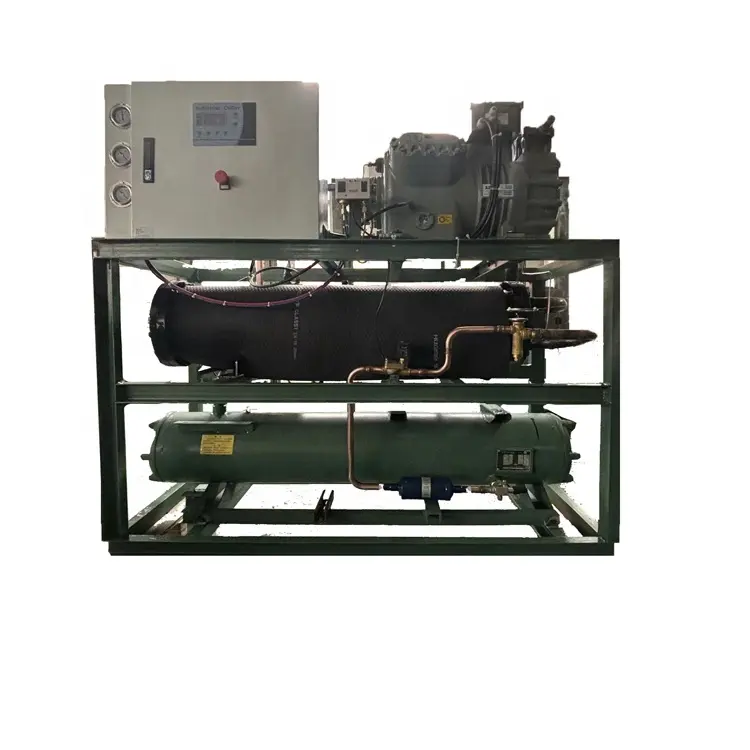 Compresor enfriador industrial 4VG-30.2 30HP Evaporador de carcasa y tubo Enfriador de agua Enfriadores de agua Precio de enfriadores