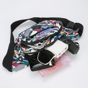Colorful Printed Waterproof Women's Waist Bag With Zipper Pocket For Everyday Use Crossbody Chest Phone Bag Lightweight - Product Image 2