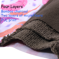 Bantalan sanitasi arang bambu Anti bocor dapat digunakan kembali Fashion ukuran L 20*30cm celana dalam aliran berat Liner Super sejuk alami