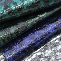 Cuir synthétique PU personnalisé, motif crocodile gaufré, résistant à l'abrasion, pour chaussures et sacs
