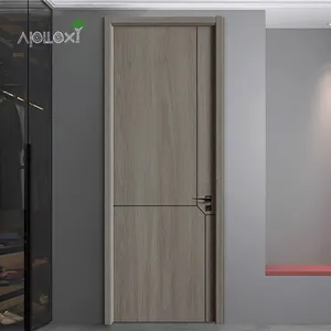 Apolloxy dekor ev Pvc kapı için özelleştirilmiş ana ahşap kapı tasarım ön kapılar
