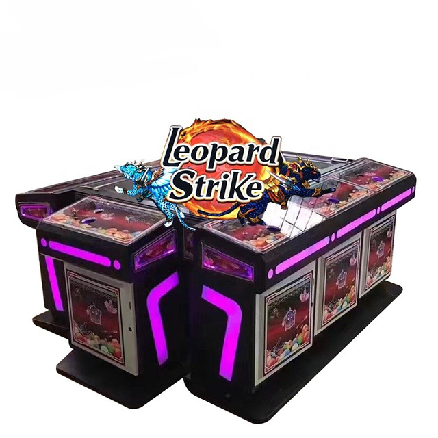 Shooting Fishing Game Machine 8 Player Fish Game Table Ocean King 3 Series Leopard Strike Metal Cabinet 110V-220V 250-300kg