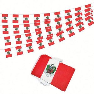 ธงประดับตกแต่งขนาดเล็กแบบสายรุ้ง ธงชาติเปรู สำหรับงานเฉลิมฉลองประจำชาติ - Product Image 4