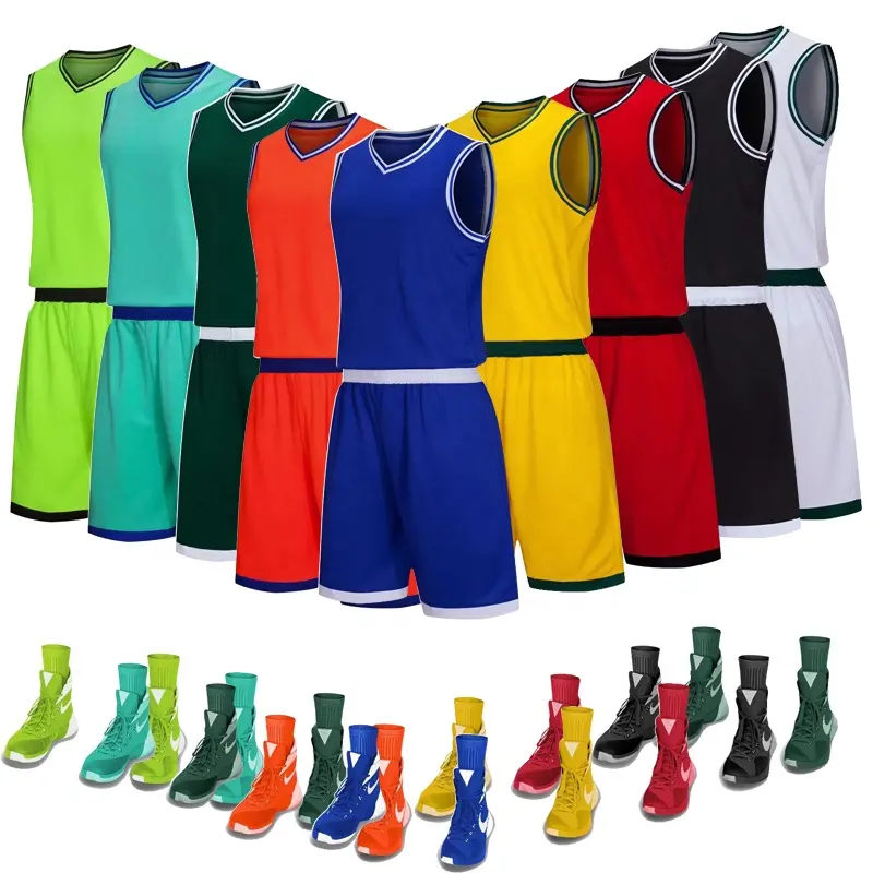 Custom High Quality OEM Blank Kids Basketball Jersey Teams Men's Youth Plain Basketball Wear Vest