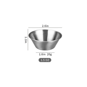 Stainless Steel <b>Sauce</b> Cup Mini Salad Tomato <b>Sauce</b> Dipping Plate Reusable Seasoning Cups Bbq Restaurant Tableware - Product Image 5