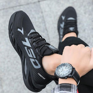 Scarpe da Ginnastica Nere da Uomo Più Popolari con Lacci in Rete Traspirante all'Ingrosso per Corsa <span class=keywords><strong>Tennis</strong></span> Casual alla Moda e Antiscivolo - Product Image 5