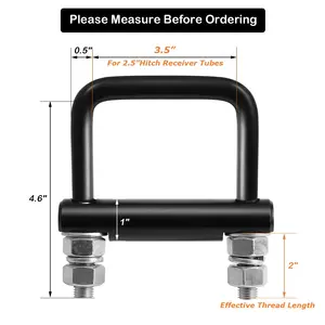 RTS Hitch Clamp Tight ener Anti-Rassel-Stabilisator Hochleistungs-Kreuz klemme für 2 1/2 Zoll Empfänger