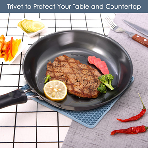 Classic Multipurpose Food Grade Eco-Friendly Silicone <b>Trivet</b> Non-Slip Heat Resistant for Countertops and Spoon Rest - Product Image 2