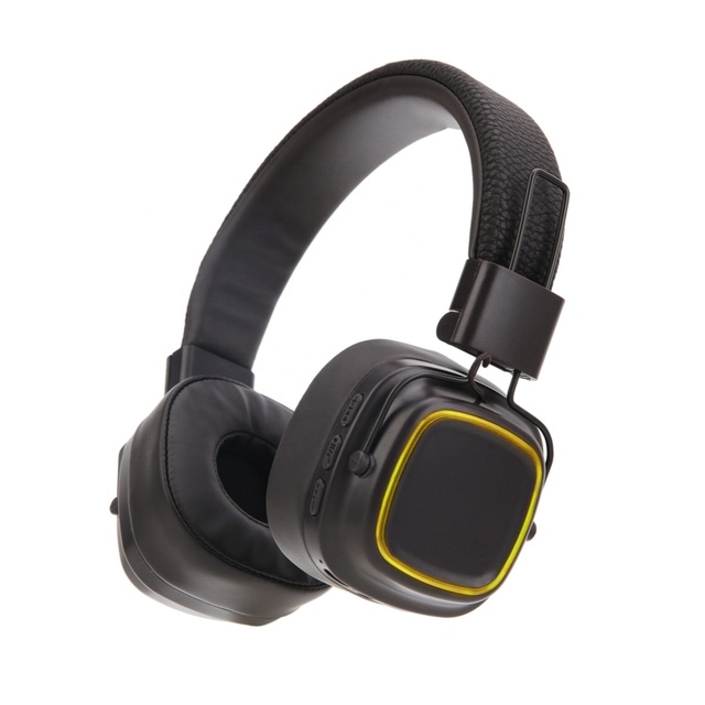 New American Retro Style BT Wireless Over Ear Stereo Sport Headsets With Mic Led Foldable Heavy Bass Headphones Earphone