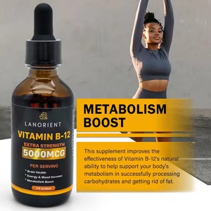 Gotas de Vitaminas Veganas Naturales de Marca Privada, Vitamina <span class=keywords><strong>B</strong></span>-12 que Aumenta la Vitalidad Celular, Aumenta la Energía, Gotas de Suplemento Vitamínico - Product Image 5