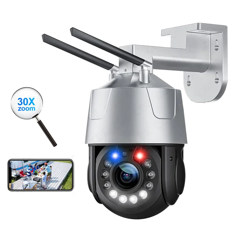Auto Tracking PTZ CCTV Cameras Night Vision 30X Zoom Outdoor Home Surveillance Cam