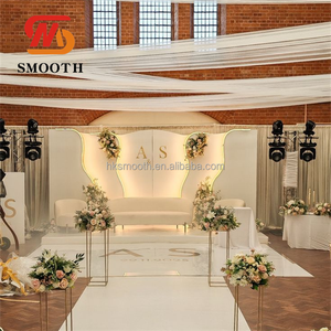 Panel de Pared de Acrílico LED para Fondo de Escenario de Boda, Luz Cálida, Panel de Acrílico con Luz LED Ondulada, Soporte para Fondo de Acrílico - Product Image 1