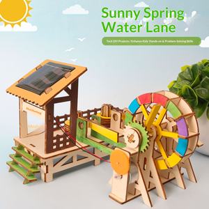 <span class=keywords><strong>Ciencia</strong></span> <span class=keywords><strong>y</strong></span> Tecnología, Pequeños Inventos, Energía Solar, Rueda de Agua de Arroz de Madera, Materiales para Manualidades, Juguetes para Niños - Product Image 3