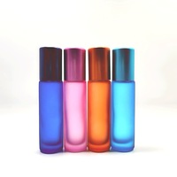 Flacons à bille vides pour huiles essentielles 10 ml en verre coloré, rechargeables, pour produits de beauté et de soins personnels