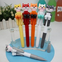 Fun Quirky Cat Dog Boxing Pen Creative Cartoon Animal Soulagement du stress Prank pour les garçons de l'école primaire 1.0mm Largeur d'écriture Cadeau