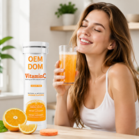 Tabletas Efervescentes de Vitamina C de Marca Privada, Sabor Naranja, OEM ODM, Fórmula Personalizada, Sin Azúcar, Empaquetado en Tubo, Proveedor Mayorista