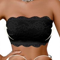 Soutien-gorge sans fil, sans couture, sexy, sans bretelles, en dentelle, style européen et américain, universel quatre saisons, sans rembourrage