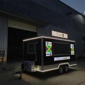 方形热狗推车街头食品自动售货车在美国出售