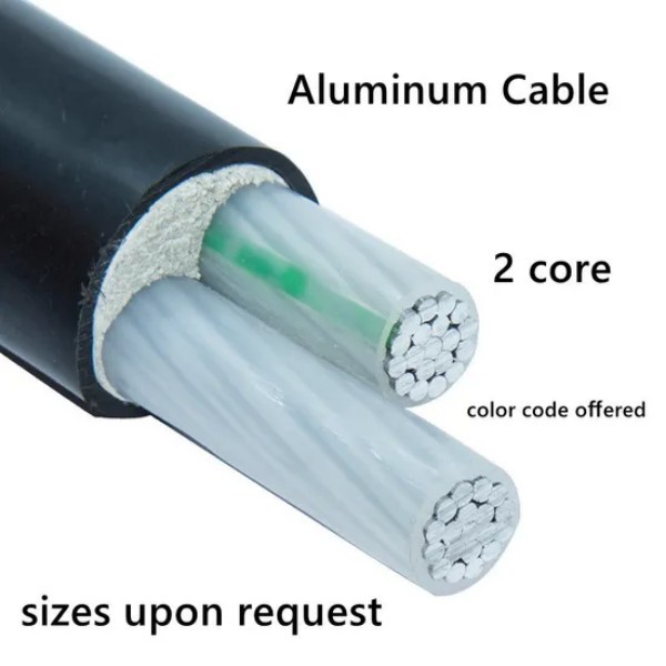 Wholesale Aluminum Flexible PVC Insulated 2 Core Electrical Power Cable Sizes 4-50 mm for Solar Energy and Pole Lighting
