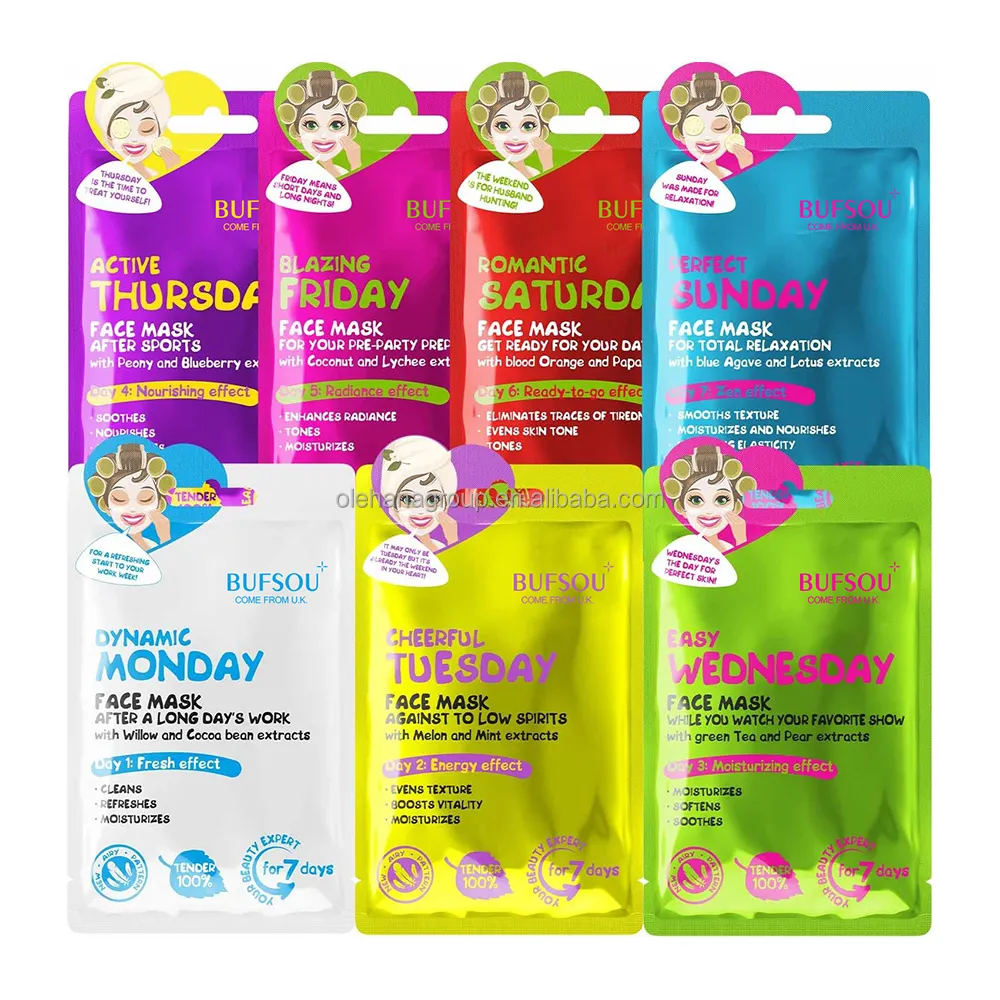 Koreaanse Cosmetica 100% Veganistisch Fruit Huidverzorging Schoonheid Organisch Draagbaar Gezichtsmasker Hydraterend Hydraterend Gezichtsmasker Masker