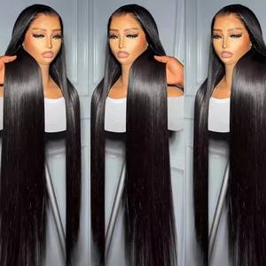 <span class=keywords><strong>Capelli</strong></span> crudi birmani vergini non trasformati, <span class=keywords><strong>parrucca</strong></span> frontale in pizzo HD completa senza colla, allineata 100% parrucche con onde profonde dei <span class=keywords><strong>capelli</strong></span> umani da <span class=keywords><strong>donna</strong></span> - Product Image 2