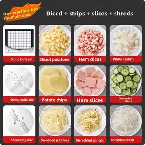 Coupe-<span class=keywords><strong>légumes</strong></span> multifonctionnel commercial 5 en 1, trancheuse <span class=keywords><strong>à</strong></span> pommes de terre de comptoir, râpe, hachoir, machine <span class=keywords><strong>à</strong></span> découper en bandes ondulées pour la cuisine - Product Image 3