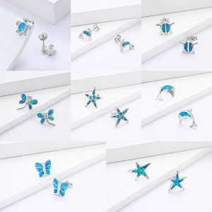 أقراط العقيق من الفضة الإسترلينية والمجوهرات من xyopp في تصميم مستوحى من البحرية للبيع بالجملة - Product Image 5