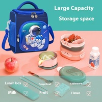 Sac fourre-tout isolé et imperméable à l'eau pour 2 personnes pour enfants Oxford matériel réutilisable refroidisseur bandoulière école pique-niques chaud