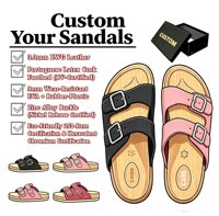 Sandales en liège à bride arrière pour femme, avec soutien de la voûte plantaire, en cuir véritable souple, antidérapantes, respirantes, amorties, anti-odeur, OEM