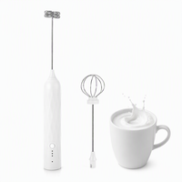 Mousseur à lait électrique USB rechargeable en acier inoxydable pour café, matcha, cappuccino, batteur à œufs écologique, mélangeur de boissons