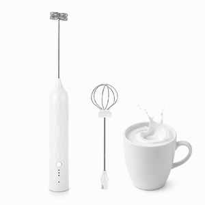 Mousseur à lait électrique USB rechargeable <span class=keywords><strong>en</strong></span> acier inoxydable pour café, matcha, cappuccino, <span class=keywords><strong>batteur</strong></span> à œufs écologique, mélangeur de boissons - Product Image 1