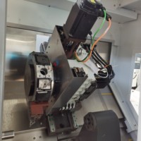Tour CNC à banc incliné de haute précision TCK40/52, machine de tournage automatique à banc incliné pour l'usinage d'arbres et de pièces métalliques