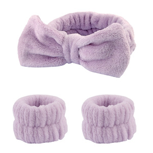 Bowknot Bow Maquillage Bandeaux pour Laver Serviette Bracelets Cheveux Bandeau Visage Lavage Bracelet pour Femmes Filles Maquillage - Product Image 2