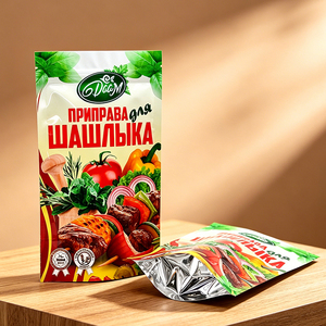 Bolsas <span class=keywords><strong>de</strong></span> Embalaje <span class=keywords><strong>de</strong></span> Plástico Mylar con Cierre Hermético, Impresión Personalizada, Resistentes al Agua, para Condimentos Secos, Aptas para Alimentos - Product Image 1