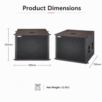 Subwoofer passif Line Array 18 pouces KA-210B 650W AES 8 Ohm 101dB pour sonorisation de tournée