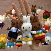 Porte-clés en peluche Lapin et Ours, Pendentif Kawaii Anime, Adorable Porte-clés Dessin Animé pour Sacs à Main et Voitures